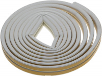 ЗУБР 6 м, D-профиль, размер 9 х 8 мм, белый, самоклеящийся резиновый уплотнитель (40920-006)