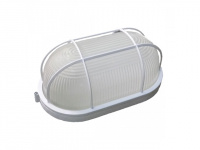 Светильник овал/белый/решетка 100Вт, IP54 (НБП 04-100-002) Юпитер