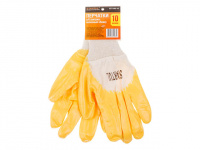 Перчатки х/б, нитриловое покрытие (неполный облив), манжет резинка, 10 р-р STARTUL