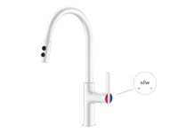 Смеситель для кухни (Lt) D35, серия Lotus белый, a-five