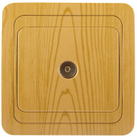 СВЕТОЗАР Гамма, телевизионная, цвет ольха, электрическая розетка (SV-54115-A)