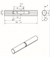 Петля гаражная каплевидная 16х120 б/п STARFIX