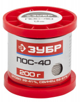 ЗУБР 200 г, 1 мм, проволока ПОС 40, припой (55451-200-10)