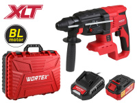 Аккум. перфоратор WORTEX CRH 1824-2 в чем. ALL1 XLT SET БЕСЩЕТ., 18 В, 2.6 Дж, 26 мм, 1х4 А*ч