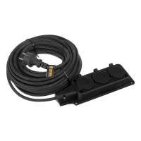 Удлинитель-шнур силовой Top Series, КГТТ, 20м, 3 розетки, 3 x 1,5 мм, 3 м Denzel