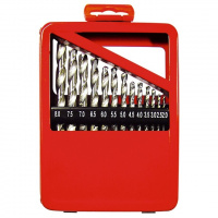 Набор сверл по металлу, 2-8 мм (через 0.5 мм) HSS 13 шт, металлическая коробка, цилиндрический хвостовик Matrix