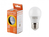 Лампа светодиодная G45 ШАР 7,5 Вт 170-240В E27 3000К ЮПИТЕР