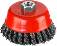 MIRAX 100 мм, жгутированная стальная проволока, 0.5 мм, Щетка-крацовка чашечная (35104-100-2)