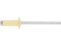 Заклепка вытяжная 4.0х10 мм алюминий/сталь, RAL 1014 (200 шт в пласт. конт.) STARFIX