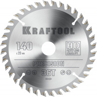 KRAFTOOL Precision, 140 х 20 мм, 36Т, пильный диск по дереву (36952-140-20)