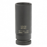 Головка ударная удлиненная шестигранная, 22 мм, 1/2, CrMo Stels