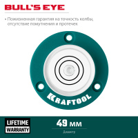 KRAFTOOL BULL'S EYE (БЫЧИЙ ГЛАЗ), d 49 мм, поверхностный магнитный уровень (34789)