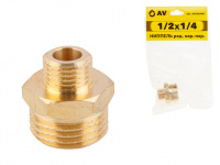 Ниппель ред. 1/2" нар. х 1/4" нар., AV Engineering (инд. упак.)