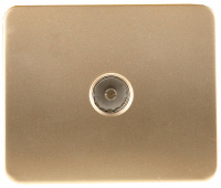 СВЕТОЗАР Гамма, телевизионная, без вставки и рамки, цвет золотой металлик, электрическая розетка (SV-54115-GM)