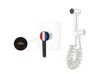 Смеситель для биде (Lt) D35, серия Rose белый + черный, a-five