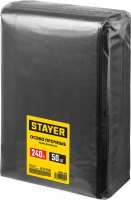 STAYER HEAVY DUTY 240 л, чёрные, 50шт, особопрочные, строительные мусорные мешки (39154-240)