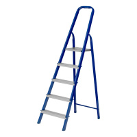 Стремянка, 5 ступеней, стальной профиль, алюминиевые ступени Сибртех