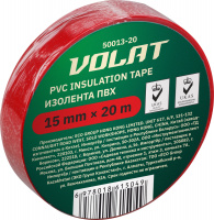 Изолента ПВХ 15ммх20м красная ВОЛАТ