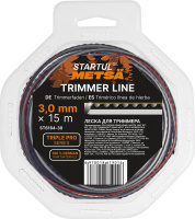 Леска ф 3.0 мм х 15 м зубчатый квадрат сеч. TRIPLE PRO STARTUL METSA