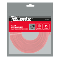 Леска для триммера витой квадрат 4,0 мм х 15 м MTX