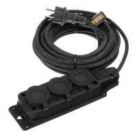 Удлинитель-шнур силовой Top Series, КГТТ, 10м, 3 розетки, 3 x 1,5 мм, 3 м Denzel