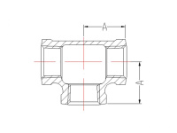 Тройник 2" чугун оцинк., AV Engineering
