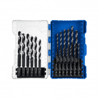 ЗУБР НЕХ-1/4″, 19 шт, набор сверл по металлу для винтовёртов и шуруповертов IMPACT READY (29623-H19)