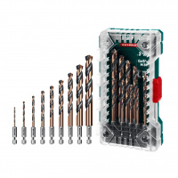 KRAFTOOL НЕХ-1/4″, 10 шт, набор сверл по металлу для винтовёртов и шуруповертов IMPACT READY (29652-H10)