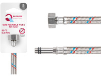 Подводка гибкая, SUS, иголка м10 длинная - гайка 1/2" 80 см ECONOCE