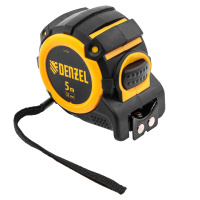 Рулетка 5м х 32мм, автоматич. фиксац., нейлон. покрытие, магнит. зацеп, двухстор. разметка Denzel