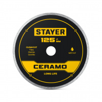 STAYER CERAMO 125 мм (22.2 х 5 х 1.8 мм), сплошной алмазный диск (3664-125)