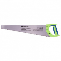 Ножовка по дереву "Зубец", 500 мм, шаг зуба 7 мм, каленый зуб 2D, двухкомпонентная рукоятка Сибртех