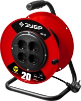 ЗУБР ПВС-307 ПВС 3х0.75 20м 2200Вт, Удлинитель на катушке (55083-20)