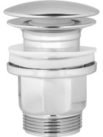 Выпуск для умывальника click/clack, большая крышка с переливом, хром, 1 1/4", AV Engineering