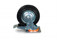 Колесо поворотное резина SCb 80 200 мм с тормозом (N)