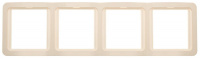СВЕТОЗАР Гамма, четверная, вертикальная, цвет бежевый, накладная панель (SV-54151-B)