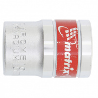 Головка торцевая, 18 мм, шестигранная, CrV, под квадрат 1/2, хромированная Matrix