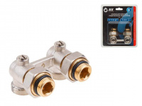 Клапан угловой шаровый 3/4" нар. для радиатора (мультифлекс), AV Engineering (инд. упак.)