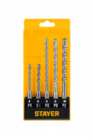 STAYER HERCULES-4Х 5 шт: 5/6x110, 6/8/10x160 мм, набор буров SDS-plus, PROFESSIONAL (29290-H5)