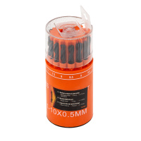 Набор сверл по металлу, 1-10 мм, (через 0.5 мм) HSS 19 шт, в стакане, цилиндрический хвостовик Sparta