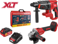 Набор аккум. инструмента WORTEX перфоратор + ушм в чем. ALL1 XLT SET СКИДКА -21%