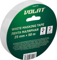 Лента малярная 25ммх50м белая ВОЛАТ