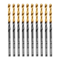 Сверло по металлу, 3 мм, HSS-Tin, Golden Tip, 10 шт. Denzel
