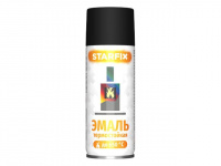 Краска-эмаль аэроз. термостойкая силиконовая черный STARFIX 520мл