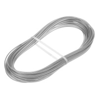 Трос металлополимерный прозрачный ПР-2.0, толщина 2.0 мм, моток 20 метров Сибртех