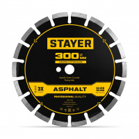 STAYER ASPHALT 300 мм, диск алмазный по асфальту, PROFESSIONAL (3669-300)