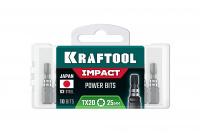 KRAFTOOL Impact TX 20, 25 мм, 10 шт, ударные биты (26195-20-25-S10)
