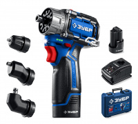 ЗУБР КОМБИ, 12 В, 45 Н·м, 2 АКБ тип Т7 (2 А·ч), дрель-шуруповерт, кейс, Профессионал (DB-125-22)