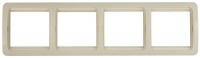 СВЕТОЗАР Гамма, четверная, горизонтальная, цвет бежевый, накладная панель (SV-54150-B)