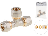 Тройник 16(2.0) для труб PEX, AV Engineering (инд. упак.)